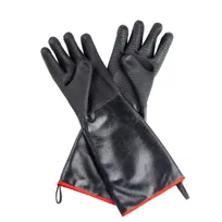 product of TableCraft Products 12298 Heat Resistant Gloves 6" x 2" x 18" Black Red-Cuff Neoprene - 1 Pair