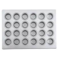 product of TableCraft 12470 Muffin Pan - 24 Cups, 18" x 13" x 1", Aluminized Steel, Non-Stick, 1.5 oz