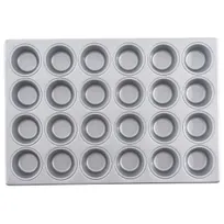 product of TableCraft 12473 Muffin Pan - 24-Cup, 20.75" x 14" x 1.5", Aluminized Steel, Silicone Non-Stick