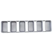 product of TableCraft 12489 5-Compartment Loaf Pan, 26" x 10" x 2.75", 52 oz, Alum Steel, Silicone Glazed