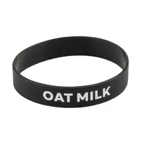 product of TableCraft 13073 Oat Milk Creamer Band Sign - 3-1/4" x 3-1/4" x 3/4", Black Silicone