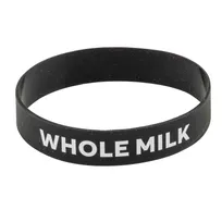 product of TableCraft Products 13076 Creamer Band, Whole Milk Sign, 3-1/4" x 3-1/4" x 3/4" Silicone Black