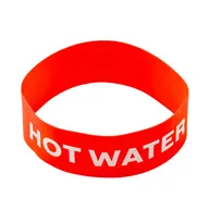 product of TableCraft Products 13092 Airpot Band, Hot Water, 5" x 5" x 2" Silicone, Red With White Lettering