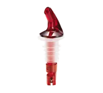 product of TableCraft 149A Liquor Pourer - 1-1/4 oz, Red Spout, No Collar, BPA-Free Plastic, Hand Wash Only, 1 Dozen