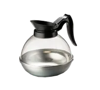 product of TableCraft 18 Coffee Decanter, 64 oz., 10-12 Cup, Polycarbonate, Stainless Steel Base, Black Handle