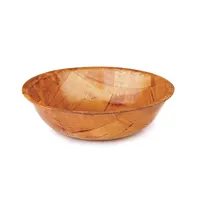 product of TableCraft Products 205 - 8oz Mahogany Woven Wooden Salad Bowl, 5-1/2" Dia., 4-Ply, Hand Wash Only