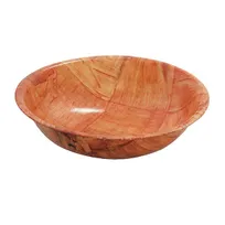 product of TableCraft Products 206 - 6" Mahogany Salad Bowl, 12 oz, 4-Ply Woven Wood, Hand Wash, Round Bottom