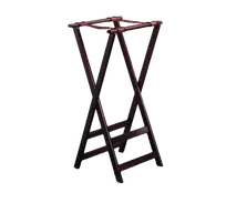 product of TableCraft 21 Tray Stand - 32" H, 16-1/2" x 16-1/2" Top, Mahogany, Rubber Slip-Proof Rings