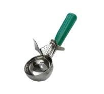 product of TableCraft 2112 - 12-Size Green 18/8 Stainless Steel Ice Cream Disher 3-1/8 oz 8.625" x 3.5" x 1.75"