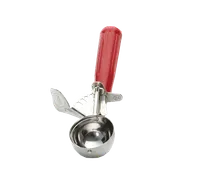 product of TableCraft 2124 - 1.5 oz Red Stainless Ice Cream Disher, Thumb Press, 8" x 3.125" x 1.625"