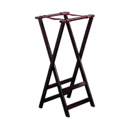 product of TableCraft 22 Tray Stand - 18" x 17" Top, 38" Height, Mahogany, Rubber Slip-Proof Rings, Wood