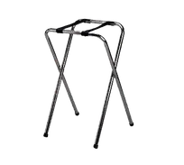 product of TableCraft Products 23 Tray Stand - 17-1/4" x 17-1/4" Top, 29-3/4" Height, Chrome Plated, Single Bar Design