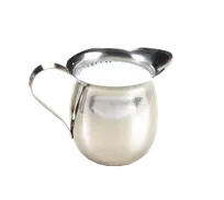 product of TableCraft Products 2308 - 8oz Stainless Steel Bell Creamer, Mirror, Handle, Dishwasher Safe