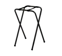 product of TableCraft 23BK Tray Stand, 17-1/4"x17-1/4" Top, 29-3/4" H, Black Powder Coated Metal Hand Wash Only