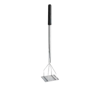 product of TableCraft 2455 Potato Masher - 6" Square Face, 24" Length, Chrome-Plated Metal, Black Vinyl Handle