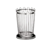 product of TableCraft Products 258 Bread Basket - 3-3/4" dia. x 5-3/8" H, 18/8 stainless steel, hand wash only