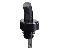 product of TableCraft 295X Liquor Pourer - Free Flow, BPA-Free Plastic, Black Spout, Collar, Smoke, Hand Wash Only, 12/Pack