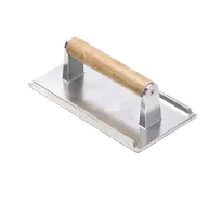 product of TableCraft Products 3004 Steak Weight, 8-1/4" x 4-1/4" x 1-1/2", Cast Aluminum, Wood Handle