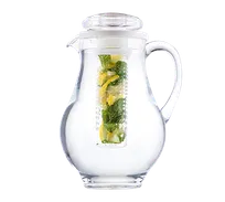 product of TableCraft 328 3-Qt Clear Polycarbonate Pitcher, Center Ice Core, Handle & Lid, Dishwasher Safe