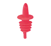product of TableCraft Products 35R - Red Free Flow Liquor Pourer, Plastic, No Collar, Economy, Hand Wash Only, 12/Bag