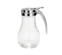 product of TableCraft 414 Syrup Pourer - 14oz Teardrop Glass Jar, Chrome Metal Top, Fits Rack 1371R