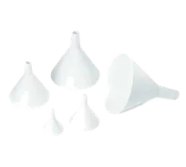 product of TableCraft Products 5 Funnel Set, 2", 3", 4", 5", 6" dia., White Plastic, Dishwasher Safe - 5/Set