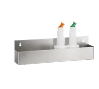 product of TableCraft 5122 Speed Rail - 22" Stainless Steel Single Rack, 5 Bottle, Keyhole Mount