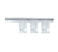 product of TableCraft Products 5572 Order Rack, 72" x 1" x 2-1/4" Glass Marble Slide, Aluminum Bar