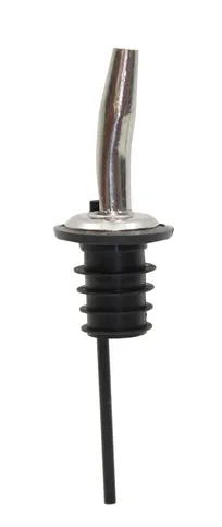 product of TableCraft 599P Liquor Pourer - 18/8 Stainless Steel Spout, Silver, Free-Flow, No Collar - 12/Bag