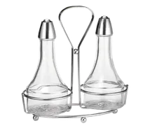 product of TableCraft 608N Oil & Vinegar Cruet Set - 2x8oz Glass Bottles, Chrome ABS Tops, Chrome Rack, 2/Set