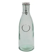 product of TableCraft 6621 Bottle Glass - 33 oz Green Recycled Glass Milk Bottle, Swing Top, Hand Wash Only