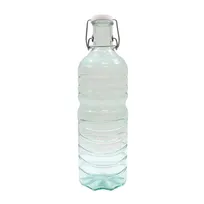 product of TableCraft 6632 - 50oz Green Tint Glass Milk Bottle, Swing Top, 3-3/4" x 13-1/4", Plastic Stopper