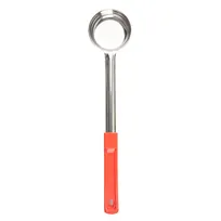 product of TableCraft Products 6702 Portion Spoon, 2 oz Solid Stainless Steel, Red Handle, Dishwasher Safe