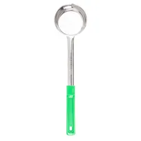 product of TableCraft 6704 - 4oz Portion Control Spoon, Solid Stainless Steel, Green Handle, Dishwasher Safe