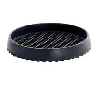product of TableCraft 6BK Drip Tray - 6-1/2" Round Rubber Black, 1" Thick, Dishwasher Safe, 6-10" Size Range
