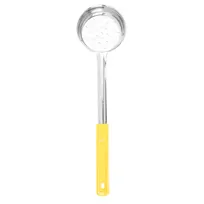 product of TableCraft 7705 Portion Control Spoon - 5 oz. Perforated Stainless Steel, Yellow Handle