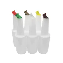 product of TableCraft Products 8032A PourMaster Unit, 32oz (1qt) Polyethylene, BPA-Free, Color-Coded Spouts