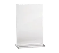 product of TableCraft Products 85110 Clear Acrylic Menu Card Holder, Two-Sided, Plastic