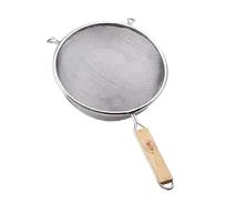 product of TableCraft Products 97 Mesh Strainer, 10-1/4" Diameter Fine Tin-Plated Mesh, Wooden Handle