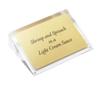 product of TableCraft ACHS46 Magnetic Menu Card Holder, Acrylic, 3-8" x 6" x 1--1/2", Dishwasher Safe - 1/Each
