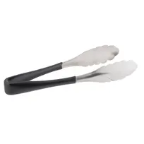 product of TableCraft AM3709BK Antimicrobial Serving Tongs, 9" x 1-1/2" x 1", Stainless Steel, Black Handle