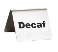 product of TableCraft Products B2 - Decaf Buffet Tent Sign, 2-1/2" x 2-3/4", Stainless Steel, Printed Metal