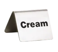 product of TableCraft B6 - Cream Buffet Tent Tabletop Sign, 2-1/2" x 2-3/4", Stainless Steel, Hand Wash Only