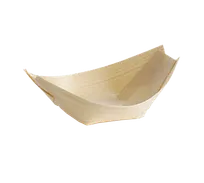 product of TableCraft BAMDB3 1oz Biodegradable Boat-Shaped Disposable Bowl, 3-1/2" x 2" - 50/Pack