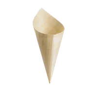 product of TableCraft Products BAMDCN5 Disposable Mini Cone Cups, 1-1/2 oz 1-3/4" x 5" Pinewood - 50/Pack