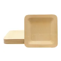 product of TableCraft Products BAMDSP9 - 9"x9" Square Bamboo Plate, Natural, Biodegradable - 25/Pack
