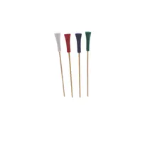 product of TableCraft BAMSP345 Wood Picks - 4-1/2" Bamboo Food Skewers, 4 Colors, 100/Pack