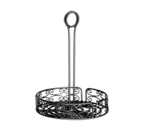 product of TableCraft BK2679 Caddy - Versa Rack, 7-1/4" Dia. x 10" H, Black Powder-Coated Metal, 1 Compartment