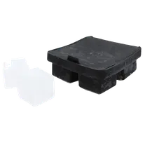 product of TableCraft Products BSCT2 Ice Cube Tray, Makes 4 1-3/4" Cubes, Dishwasher Safe Silicone, Black