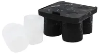 product of TableCraft Products BSST Cash & Carry Shot Glass Ice Tray - 4 x 1 oz Silicone Black